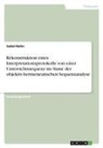 Isabel Bohn - Rekonstruktion eines Interpretationsprotokolls von einer Unterrichtssequenz im Sinne der objektiv-hermeneutischen Sequenzanalyse