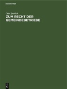 Otto Sperlich - Zum Recht der Gemeindebetriebe
