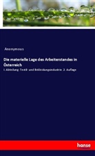 Anonymous - Die materielle Lage des Arbeiterstandes in Österreich