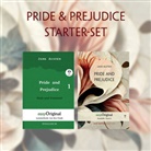 Jane Austen, EasyOriginal Verlag, Ilya Frank - Pride and Prejudice Starter-Paket Geschenkset 2 Bücher (mit Audio-Online) + Eleganz der Natur Schreibset Basics, m. 2 Beilage, m. 2 Buch