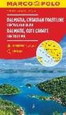 MARCO POLO Regionalkarte Kroatische Küste Mitte und Süd 1:200.000. Dalmacija, Hrvatska Obala / Dalmatia, Croatian Coastline Central and South