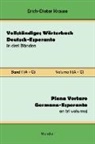 Erich-Dieter Krause - Vollständiges Wörterbuch Deutsch-Esperanto in drei Bänden. Band 1 (A-G)