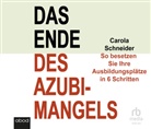 Carola Schneider, Madeleine Coco Sanders - Das Ende des Azubimangels, Audio-CD, MP3 (Audio book)