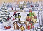 Makiko - Furry Festivities Deluxe Boxed Holiday Cards (20 Cards, 21 Self-Sealing Envelopes)