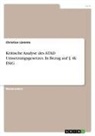 Christian Lämmle - Kritische Analyse des ATAD Umsetzungsgesetzes. In Bezug auf § 4k EStG