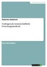 Katarina Staletovic - Umfragen als wissenschaftliche Forschungsmethode