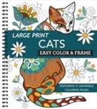 New Seasons, Publications International Ltd - Large Print Easy Color & Frame - Cats (Stress Free Coloring Book)