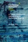 Andrea Nini, Andrea (University of Manchester) Nini - Theory of Linguistic Individuality for Authorship Analysis