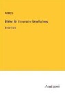 Anonym - Blätter für literarische Unterhaltung