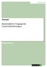 Anonym, Anonymous - Konstruktiver Umgang mit Unterrichtsstörungen