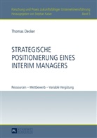 Thomas Decker - Strategische Positionierung eines Interim Managers