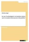 Christina Unger - Ist eine Nachhaltigkeit von Anleihen, Aktien und verwandten Instrumenten überprüfbar?