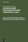 Günter Holtus, Michael Metzeltin, Christian Schmitt - Lexikon der Romanistischen Linguistik (LRL) - Band I/2: Methodologie (Sprache in der Gesellschaft / Sprache und Klassifikation / Datensammlung und -verarbeitung), 2 Teile