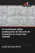 Joseph Baibonge Miruho - Il contributo della produzione di blocchi di cemento ai ricavi dei metalli