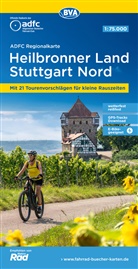 Allgemeiner Deutscher Fahrrad-Club e.V. (ADFC), Bike, BVA BikeMedia GmbH, Allgemeiner Deutscher Fahrrad-Club e V (ADFC - ADFC-Regionalkarte Heilbronner Land - Stuttgart Nord 1:75.000, reiß- und wetterfest, mit kostenlosem GPS-Download der Touren via BVA-website oder Karten-App