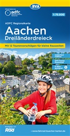Allgemeiner Deutscher Fahrrad-Club e.V. (ADFC), Bike, BVA BikeMedia GmbH, Allgemeiner Deutscher Fahrrad-Club e V (ADFC - ADFC-Regionalkarte Aachen Dreiländereck, 1:75.000, reiß- und wetterfest, mit kostenlosem GPS-Download der Touren via BVA-website oder Karten-App