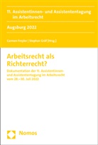Carmen Freyler, Gräf, Stephan Gräf - Arbeitsrecht als Richterrecht?