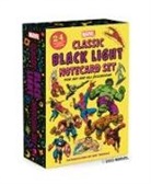 Abrams Books, Marvel Entertainment, Marvel Entertainment, Marvel Marvel Entertainment - Marvel Classic Black Light Notecard Set: 24 Oversized Cards + Envelopes for Any and All Occasions