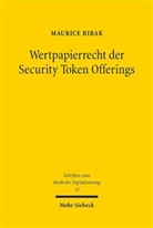 Maurice Ribak - Wertpapierrecht der Security Token Offerings