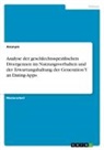 Anonym, Anonymous - Analyse der geschlechtsspezifischen Divergenzen im Nutzungsverhalten und der Erwartungshaltung der Generation Y an Dating-Apps