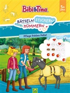 Schwager &amp; Steinlein Verlag - Bibi & Tina: Rätseln Stickern Kümmern: Pflege Fohlen Felix!
