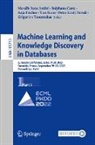 Massih-Reza Amini, Stéphane Canu, Asja Fischer, Asja Fischer et al, Tias Guns, Petra Kralj Novak... - Machine Learning and Knowledge Discovery in Databases