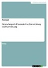 Anonym, Anonymous - Deutschrap als Wissenskultur. Entwicklung und Auswirkung