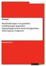 Anonym, Anonymous - Rückforderungen von gezahlten Geldleistungen gegenüber Tagespflegepersonen durch das Jugendamt. Änderung des Vorgehens