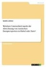 Sandro Lohmer - Welchen Unterschied macht die Abrechnung von russischen Energieexporten in Rubel oder Euro?