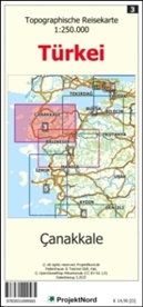 Jens Uwe Mollenhauer - Canakkale - Topographische Reisekarte 1:250.000 Türkei (Blatt 3)