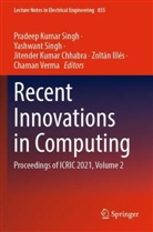 Jitender Kumar Chhabra, Zoltán Illés, Jitender Kumar Chhabra et al, Pradeep Kumar Singh, Yashwant Singh, Chaman Verma - Recent Innovations in Computing