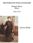 Carol A. Wirth - The World of Your Ancestors - Dates - 1900-1929