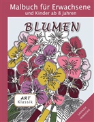 Sannah Hinrichs - Klassik Art Malbuch für Erwachsene und Kinder ab 8 Jahren - Blumen