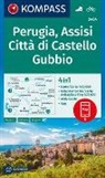 KOMPASS Wanderkarte 2464 Perugia, Assisi, Città di Castello, Gubbio 1:50.000