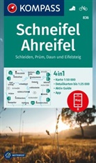 KOMPASS Wanderkarte 836 Schneifel, Ahreifel, Schleiden, Prüm, Daun, Eifelsteig 1:50.000