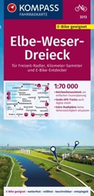 KOMPASS Fahrradkarte 3313 Elbe-Weser-Dreieck 1:70.000