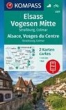 KOMPASS Wanderkarten-Set 2221 Elsass, Vogesen Mitte, Alsace, Vosges du Centre (2 Karten) 1:50.000