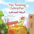 Kidkiddos Books, Rayne Coshav - The Traveling Caterpillar (English Arabic Bilingual Book for Kids)