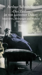 Arthur Schnitzler, Martin Anton Müller, Martin Anton Müller - »Das Zeitlose ist von kürzester Dauer«, 2 Teile