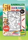 Leo Garcia - Libro Para Colorear de 50 Animales Para Niños 4+ Extra Parte Para Rastrear Las Palabras Visuales