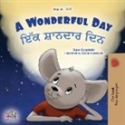 Kidkiddos Books, Sam Sagolski - A Wonderful Day (English Punjabi Gurmukhi Bilingual Children's Book)