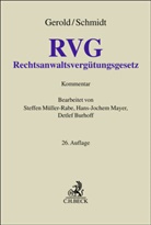 Wilhelm Gerold, Herbert Schmidt, Detlef Burhoff, Hans-Jochem Mayer - Rechtsanwaltsvergütungsgesetz