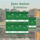 Jane Austen, EasyOriginal Verlag, Ilya Frank - Jane Austen Kollektion Hardcover (Bücher + 7 MP3 Audio-CDs) - Lesemethode von Ilya Frank - Zweisprachige Ausgabe Englisch-Deutsch, m. 7 Audio-CD, m. 7 Audio, m. 7 Audio, 7 Teile