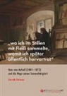 Sarah Fetzer - "wo ich im Stillen mit Fleiß sammelte, womit ich später öffentlich                hervortrat"