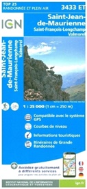 TOP25 -3433ET-, XXX - SAINT JEAN DE MAURIENNE 1:25 000