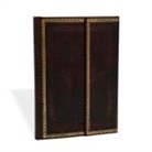 Paperblanks - Black Moroccan Midi Lined Hardcover Journal, 144pg, 120GSM by Paperblanks (Old Leather Collection)