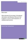 Kitesa Ayana - Phytochemical Screening of Stephania Abyssinica and Brassica Oleracea Var. Capitata L. Leaves and Evaluation of Antibacterial Activity