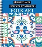 Brain Games, New Seasons, Publications International Ltd - Brain Games - Sticker by Number: Folk Art