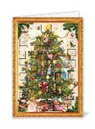 Adventskalender-Doppelkarte. Weihnachtsfreude
