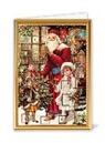 Adventskalender-Doppelkarte. Weihnachtsfreude